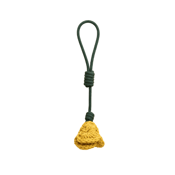 One Handcrafted Monli DayLily Tug Yellow Flower
