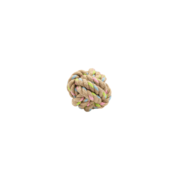 Small Rainbow Natural Hemp Rope Ball