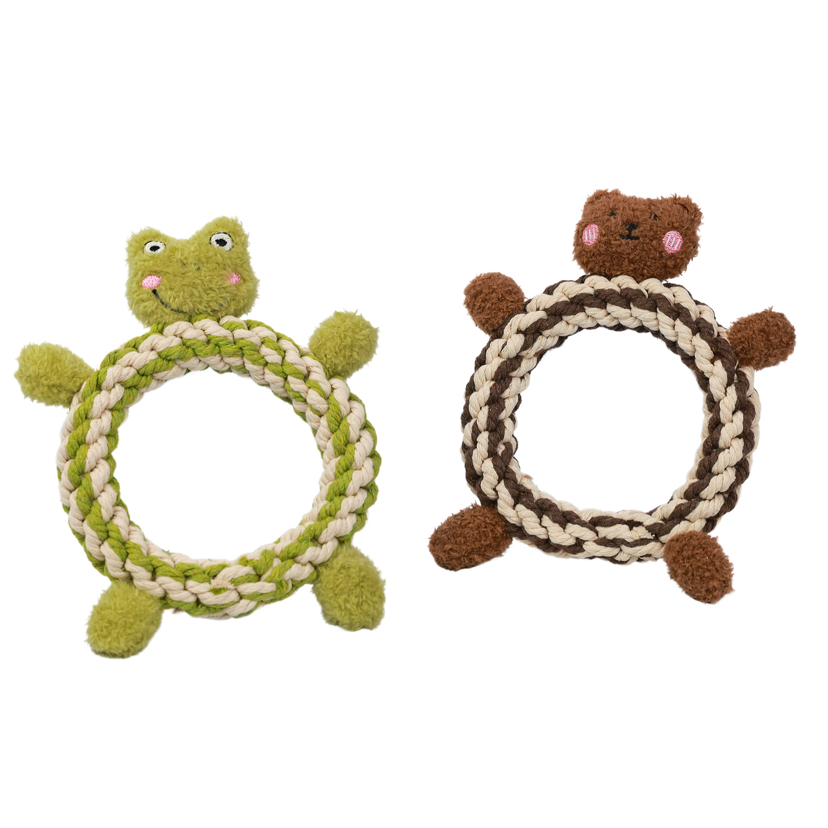 The Daisy and Jasper Squeaky Plush Rope Toys