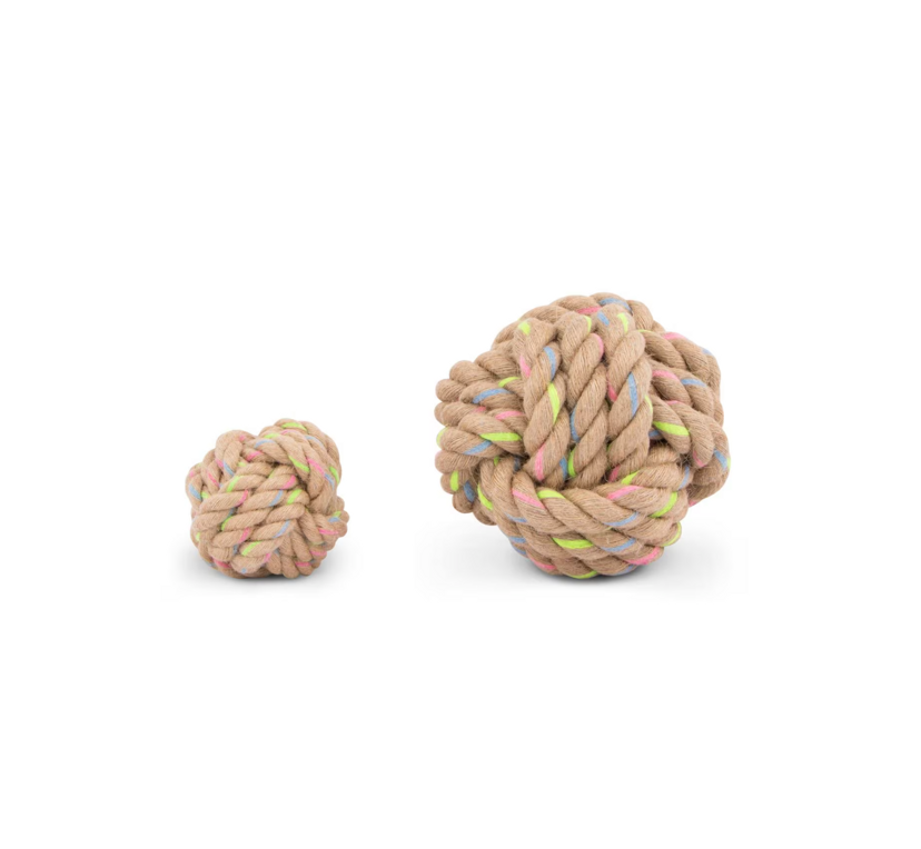 Rainbow Natural Hemp Rope Ball