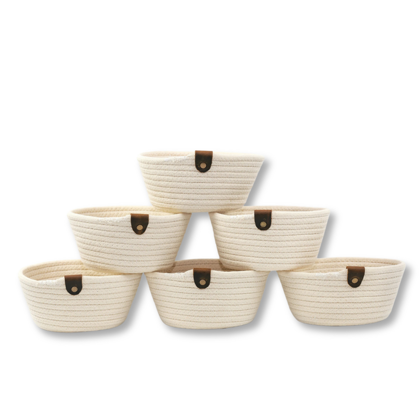 Monli White Rope Basket