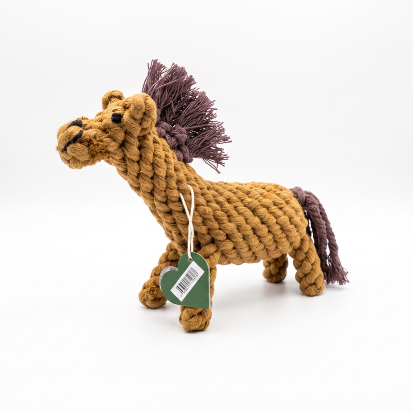 The Farm Brown Horse Rope Toys