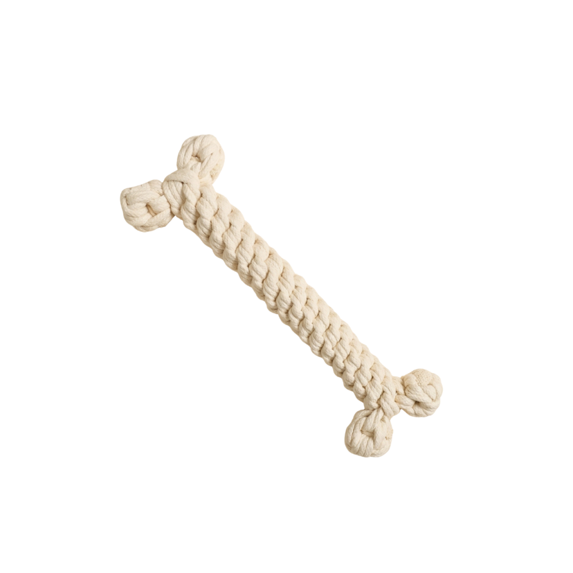 The Jumbo White Rope Bone Toy