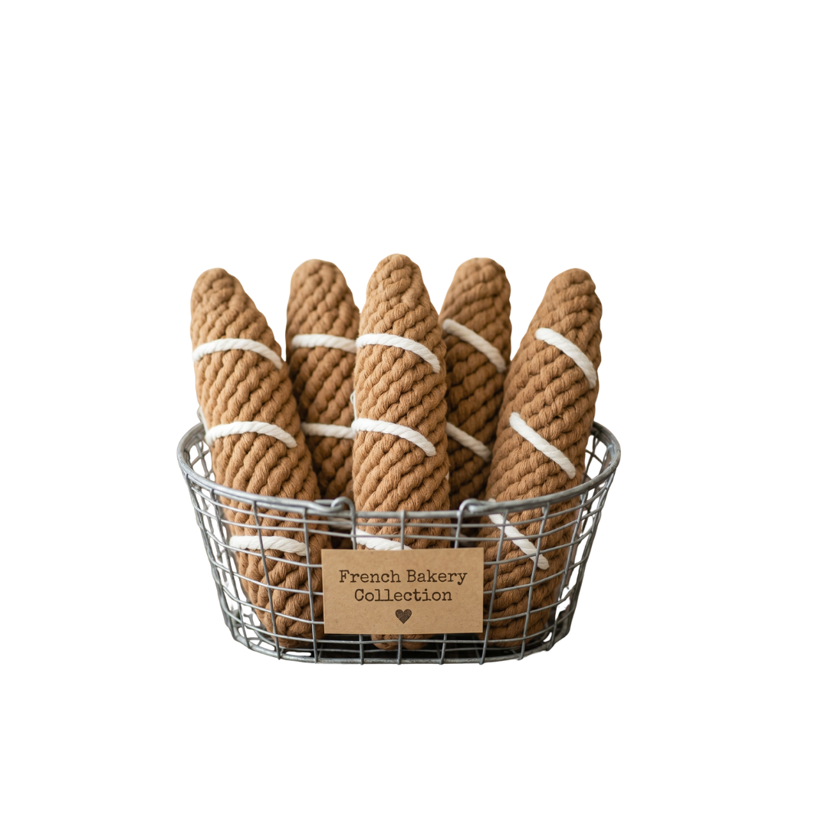 Handcrafted Baguette Pet Toy