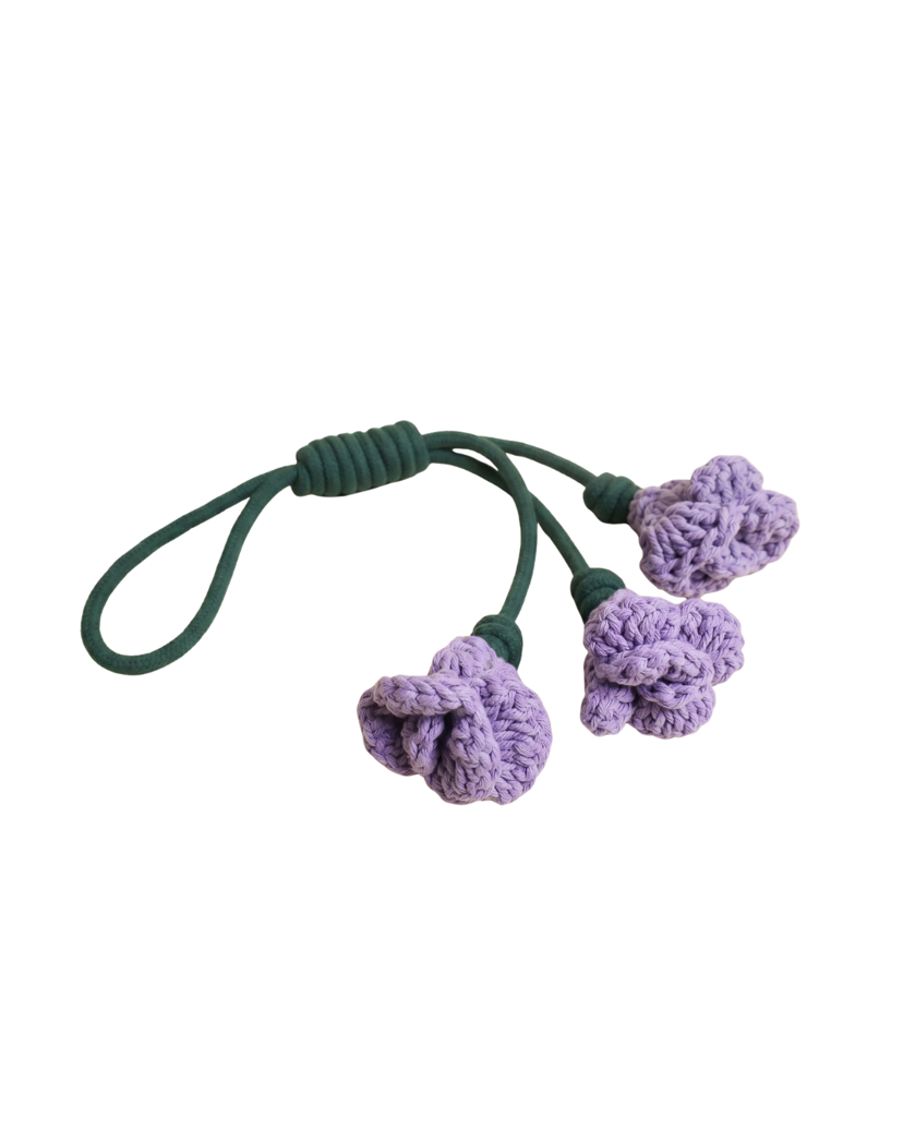 Three Handcrafted Monli DayLily Tug Purple Flower