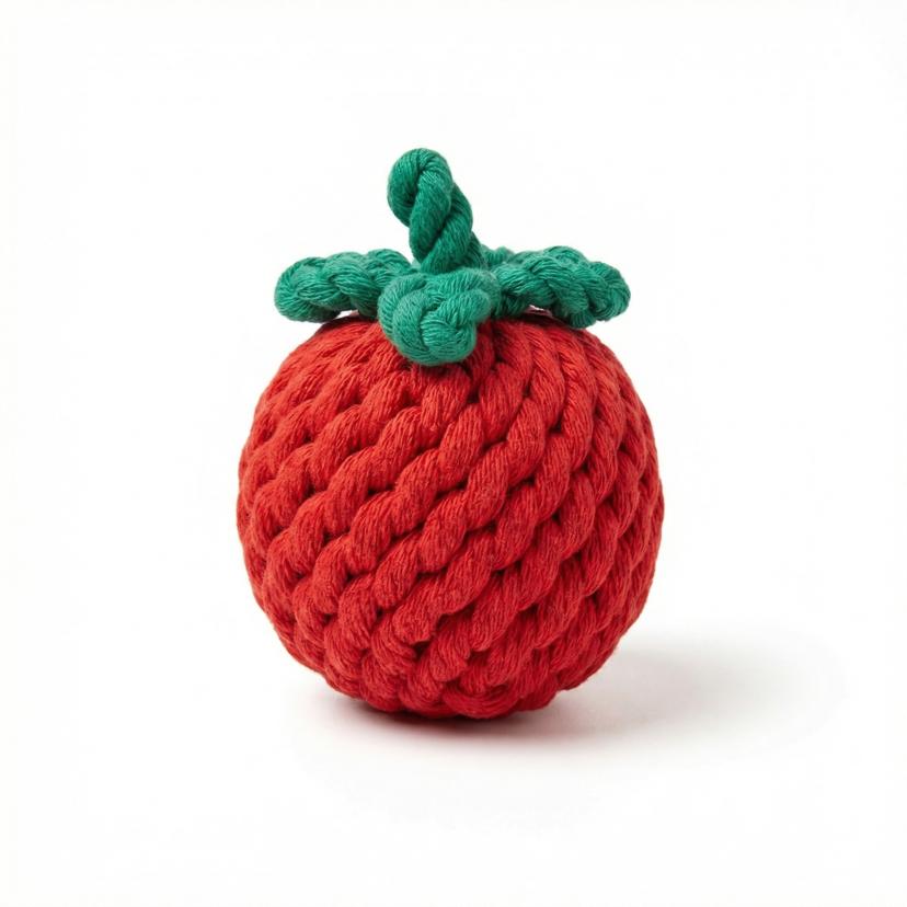 Handcrafted Tomato Pet Rope Toys
