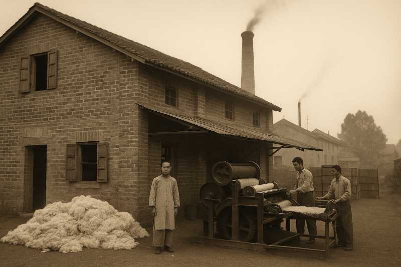 Historical Huang family textile factory in WangLi, China